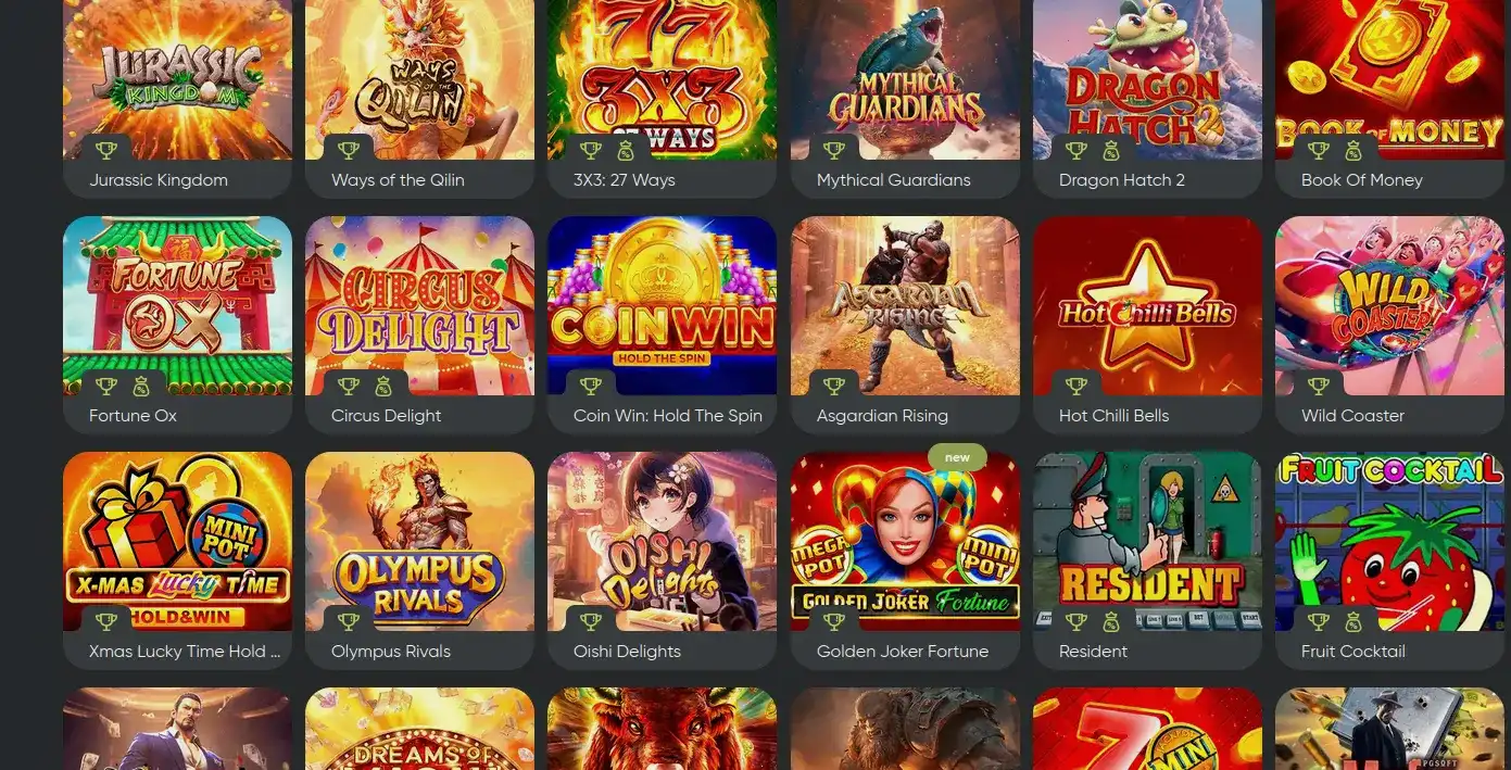 Интерфейс игровых автоматов Metelitsa casino на экране